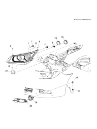 20941380-Head lamp, (including 2,4, 7,8, 10,25)