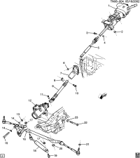 19329330-SHAFT,UPR INTER STRG(W/SM YOKE)(ACDelco #19329330)(CODES Y4K,UTH,YAY,YBB,YAL,Y3S