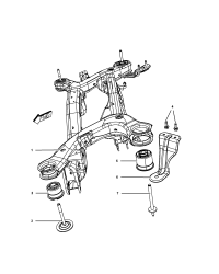 5151022AB-CROSSMEMBER REAR SUSPENSION