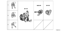 06350T7AH11-Cylinder set, key lock