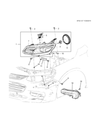 84131416-Head lamp, (incl 3-7)