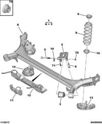 9676374280-Plate, rear axle crossmember protection