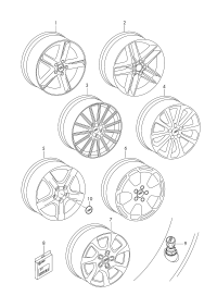 8P0071497-Wheel hub cap