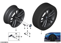 36108093916-Black standard paint, disc rim light metal ink