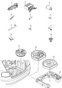 8N0012285-Boot kit-aluminium wheel for emergency w/stop