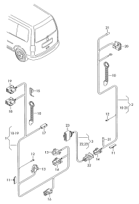 L2K0971148C-Harness, for rear hatch cover