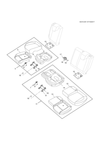 95910731-Seat (r), rear (including 4-10)