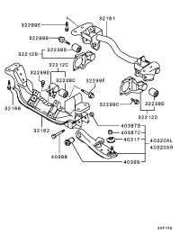 MR510237-CROSSMEMBER,FR AXLE,NO.1