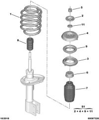 5033E4-Stopper, front suspension spring