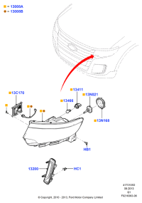 BT4Z13008C-Head lamp assy