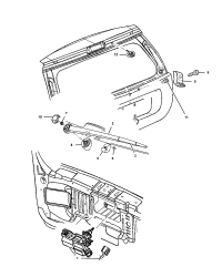 5174876AA-BLADE REAR WINDOW WIPER