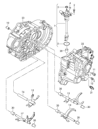02M311559P-Shaft assy-shift fork