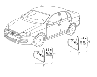 3C8075111-Fender set, lh & rh