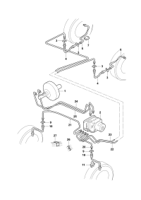 33D611711C-Tube, brake from master cylinder to brake hose:
