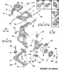 3521T8-Arm comp., r. fr. axle