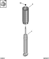 525437-Protector, shock absorber rod