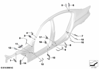 41007363671-Moulding rr. roof frame outer