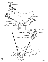 MN125142-BRACKET,FR DIFF MOUNTING,R