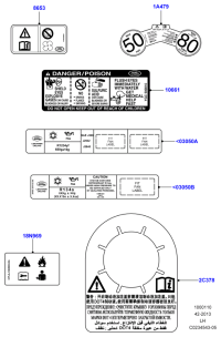 LR003210-Label-radiator fan warning