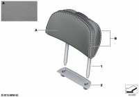 52207989910-Headrest, comfort pattern leather