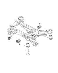 53369410-CRADLE REAR SUSPENSION INCLUDES EXHAUST BRACKET, NOT SERVICED SEPARATE