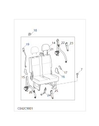 C00037498-Locking end, headrest guide