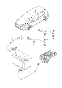 5QE971228-WIRING HARNESS-BATTERY POSITIV