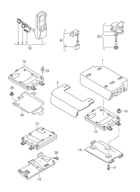 3C0035729G-Interface block, w/inside phone and control unit-bluetooth antenna