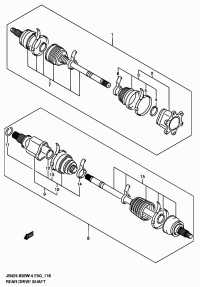 4410579K20-Shaft assy, drive, rear rh
