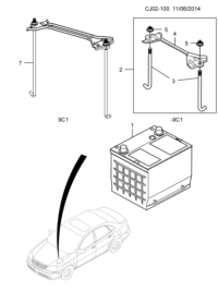 9028090-Plate set, battery
