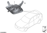 65132622519-Pillar, speaker bracket D, rh/lh