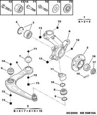 3520V7-Arm comp., r. fr. axle