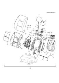 13240417-Headrest assy-front seat