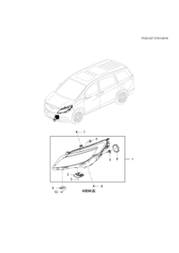 90923838-Head lamp, (incl 2-6)