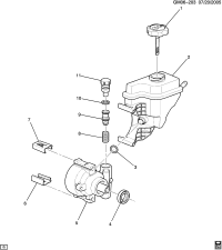 15221011-RESERVOIR KIT,P/S FLUID(INCLS 3,6,7)(ACDelco #15221011)
