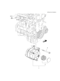 13597234-Alternator, (label 13597234) (incl. 2)