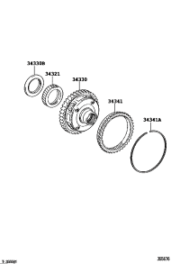 3433033040-GEAR ASSY, UNDERDRIVE PLANETARY