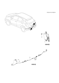 94785745-Harness, rear object alarm sensor