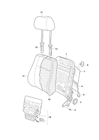 18D881045E-Mount assy., back