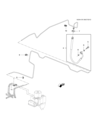 95353307-Hose (including 5,6) (disc), rear brake