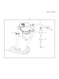 95073599-P/s pump (inc.2 -9) (w/bracket, damper, & bush)