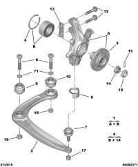 3647A6-Knuckle, steering front