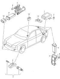 4E0910273A-Control unit, w/software, for tire charge pressure monitor