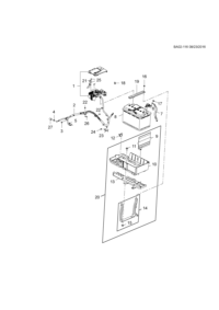 22878691-Power distribution unit, engine room fuse box battery