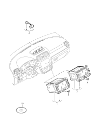 3AD035272D-Navigation unit-CD radio with touchscreen and control unit, for dynamic navigation system
