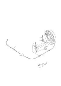 7E0609701F-HAND BRAKE CABLE/RH/A4