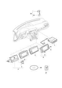 3CG919603A-Display and operating unit and touchscreen display: