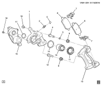 13515889-CALIPER,RR BRK (W/O BRK PADS & BRKT)(INCLS 2,3,11,13,14)(ACDelco #13515889)