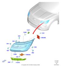JB5Z13008S-Lamp assy-rh