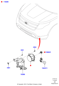 BB5Z15266A-Bracket-fog lamp/rh